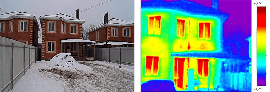 Дом со стенами в 1,5 кирпича и обычными м/пластиковыми окнами, без применения технологий энергосбережения