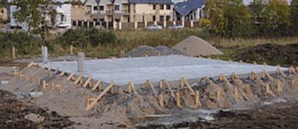 Фундамент монолитная ж/б плита