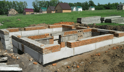 Сборный ленточный фундамент из ж/б блоков