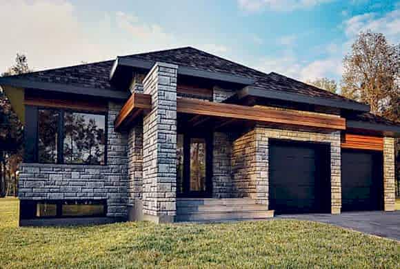 Проект одноэтажного дома S 127-1.0. Строительство одноэтажных домов. Проекты одноэтажных домов.