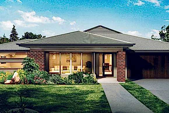 Проект одноэтажного дома S 212-1. Строительство одноэтажных домов. Проекты одноэтажных домов.