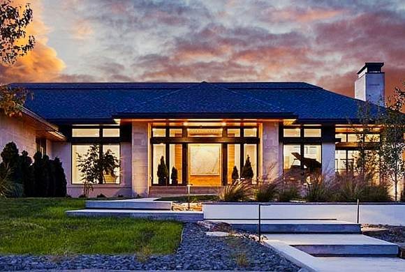 Проект одноэтажного дома S 155 -1. Строительство одноэтажных домов. Проекты одноэтажных домов.