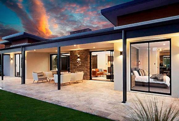 Проект одноэтажного дома S 300-1. Строительство одноэтажных домов. Проекты одноэтажных домов.